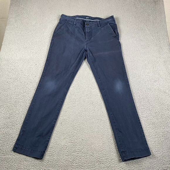 Aero Slim Straight Chino Slacks Pants Men's 33x32 Measured (33x30) Navy - Picture 1 of 11